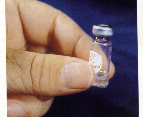 A vial of cloned GM-CSF.