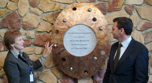 Professor Suzanne Cory and Victorian Premier John Brumby at the opening of the new Biotechnology Centre in 2002
