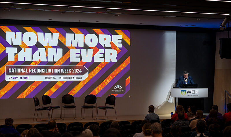 Professor Ken Smith delivering an Acknowledgement of Country